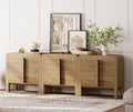 WAMPAT 3 in 1 9 Drawer Dresser for Bedroom, 94.5" Wide Mid Century Modern Wide by WAMPAT
