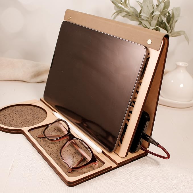 Book Nook Reading Valet Stand for Mom or Grandma, Coffee Cup Mug Glasses Cell - Image 5