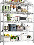 Storage Shelves Heavy Duty, 5-Tier Adjustable Metal Industrial Utility Shelf by ROOMTEC