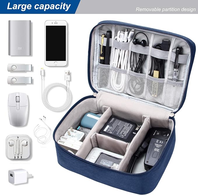 SELLYFELLY Electronics Organizer Travel Universal Cable Organizer Bag - Image 2