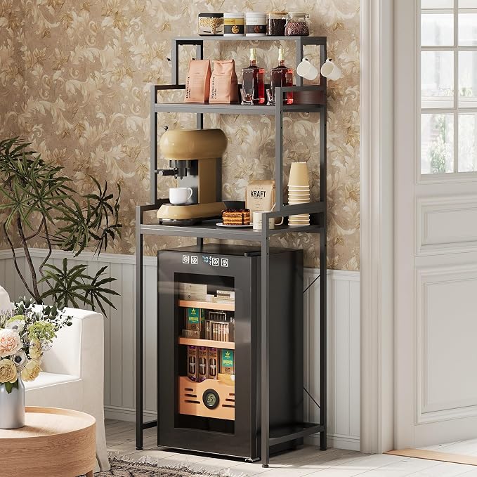 3-Tier Mini Fridge Stand Kitchen Bakers Rack - Image 2
