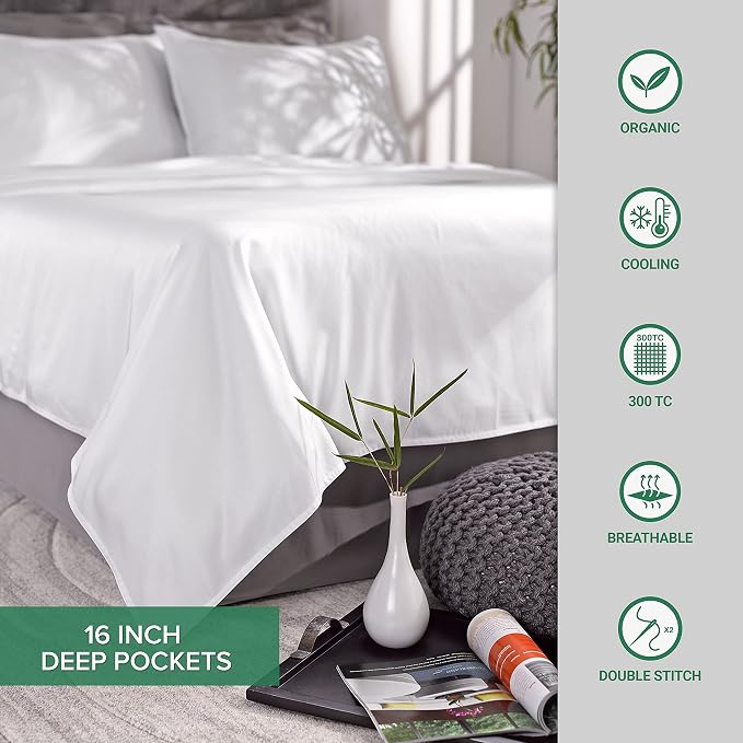 Queen Pillowcases by Pure Bamboo, Genuine 100% Organic Viscose Derived from - Image 7