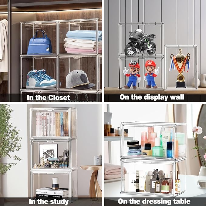 Size 14 Acrylic Sneaker Shoe Display Case Transparent Shoe Box Storage Bins - Image 7
