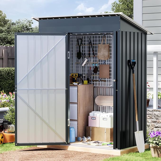 3x5 FT Outdoor Metal Storage Shed by Unknown