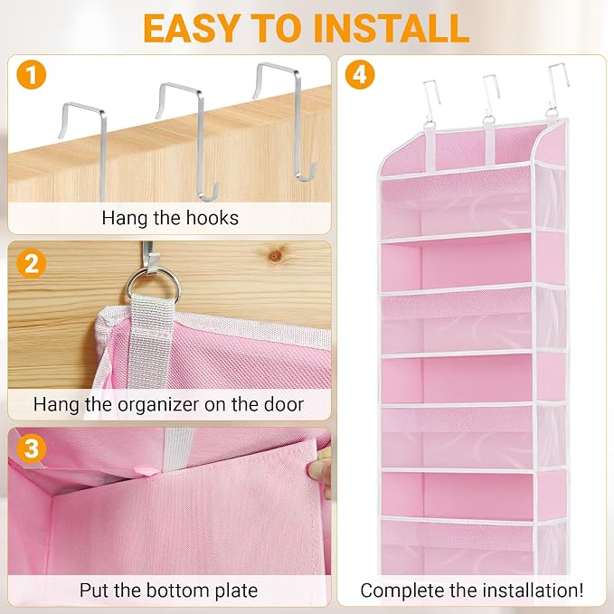 Over The Door Organizer-5 Layers Large Pockets, Heavy Duty Door Organizer - Image 6