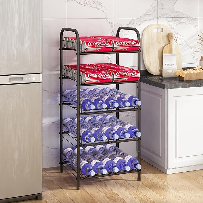 GILLAS 3 5 6 7 8 Tier Drink Organizer, Water Bottle Organizer, Metal Beverage by GILLAS