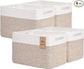 Storage Baskets for Organizing, 4 Pack Storage Baskets for Shelves, Woven by Degeyoyo