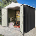 Greesum 6x4FT Outdoor Storage Shed, Utility Tool Shed Metal Storage Garden Shed by BuynowfromGreesum