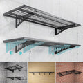 2-Pack 1.5×3.8ft Garage Wall Shelving, 18×45.6 inches Heavy Duty Wall Mounted by Dtrik