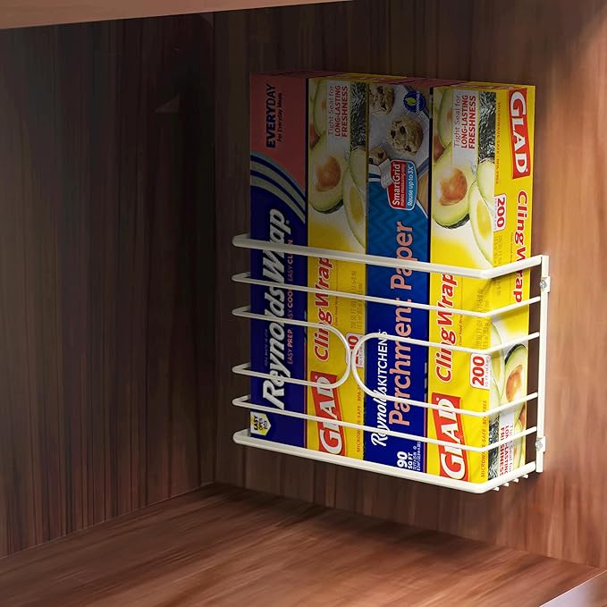 Deco Brothers Wall Mount Kitchen Wrap Organizer Rack - Image 3