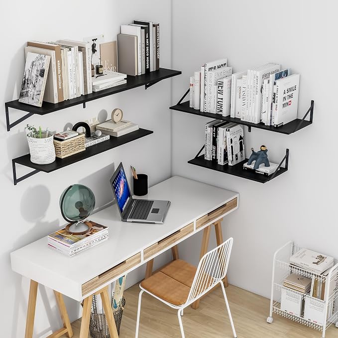 Heimlove Black Deep Floating Shelves - Image 2
