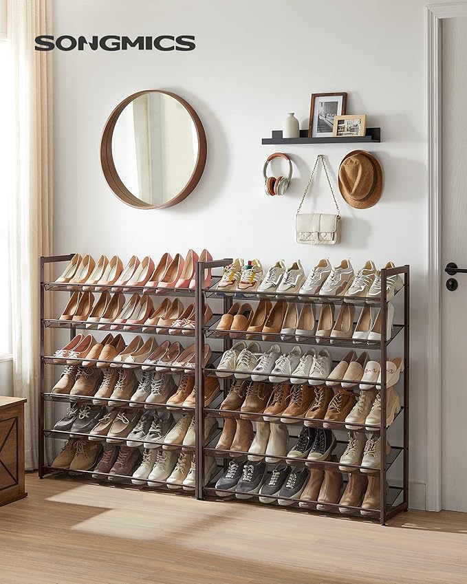 SONGMICS Shoe Rack, 12-Tier Shoe Organizer, Metal Rack - Image 2