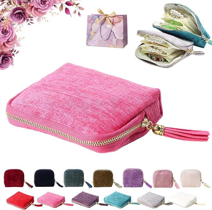 Travel Jewelry Case, Portable Jewelry Storage Bag, Compact Foldable Five by Unknown