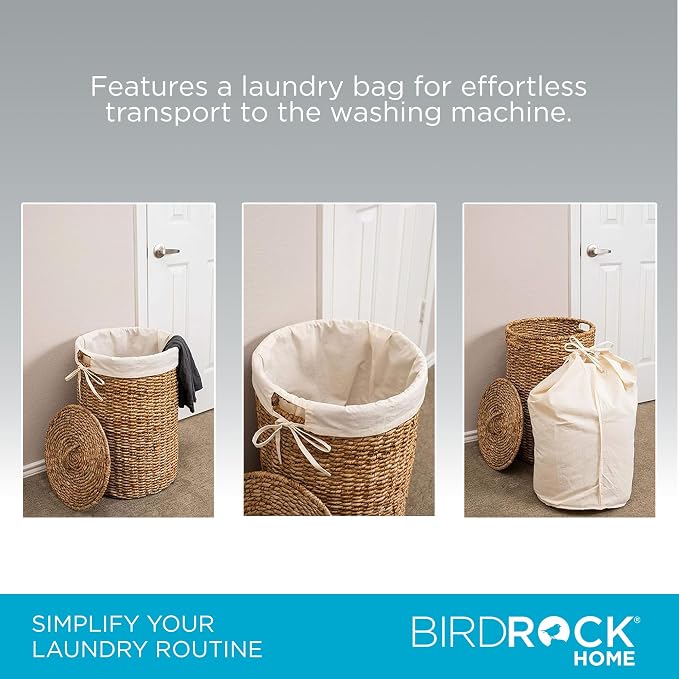BIRDROCK HOME Seagrass Laundry Hamper - Image 4
