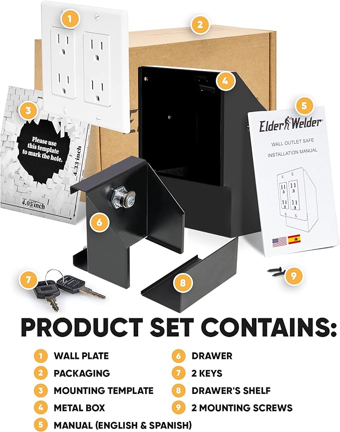 Elder Welder® Electrical Outlet Hidden Wall Safe | 100% Real Wall Plate - Image 5