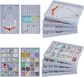 8 Pack Velvet Jewelry Trays X-Large Stackable Jewelry Drawer Organizer 8-Layer by 7COLORSKY