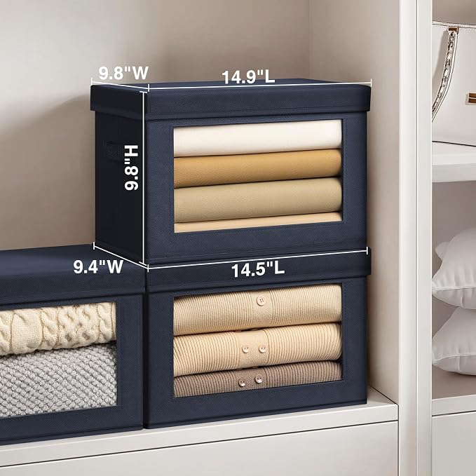 Foldable Storage Boxes with Clear Window - Image 2