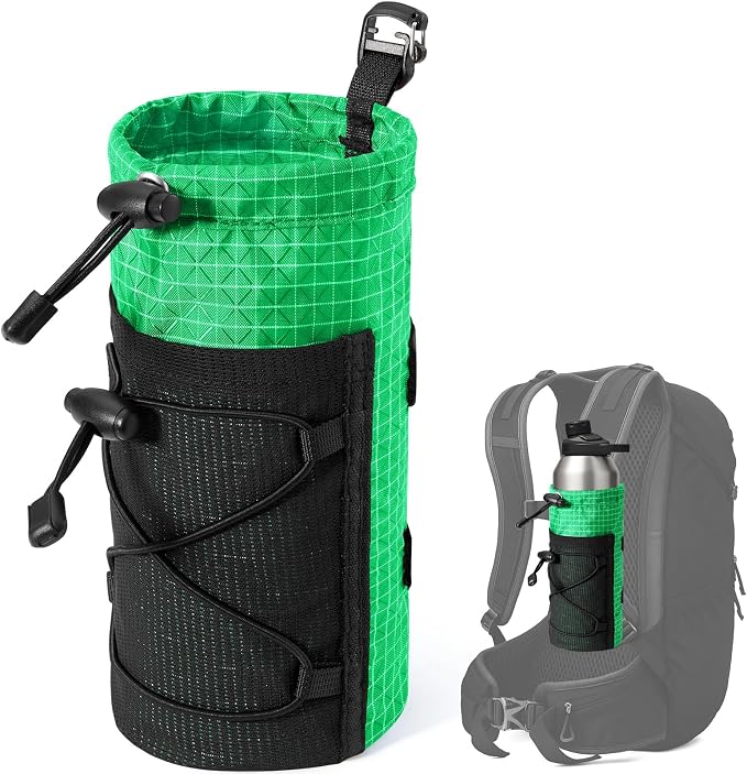 Large Water Bottle Holder Pouch Bag, Backpack Water Bottle Holder Mesh Bag by Neverwhy