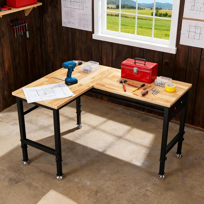 Betterhood 48"/60" Heavy-Duty Adjustable Workbench - Image 2