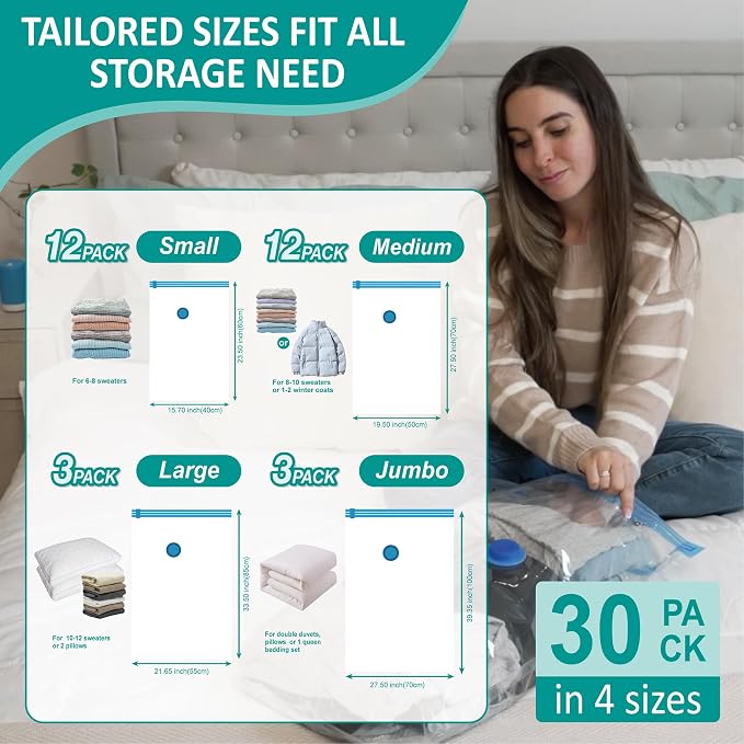 30 Pack Vacuum Storage Bags - Image 4