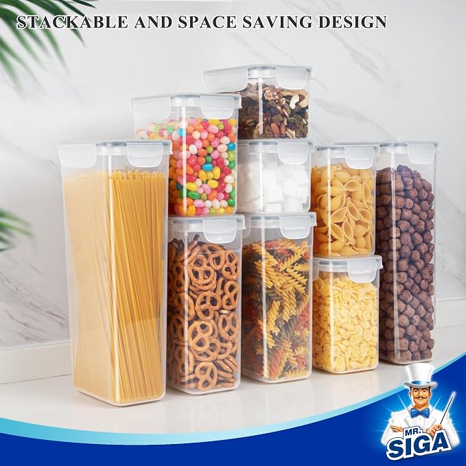 MR.SIGA 12 Pack Airtight Food Storage Container Set, BPA Free Kitchen Pantry - Image 6