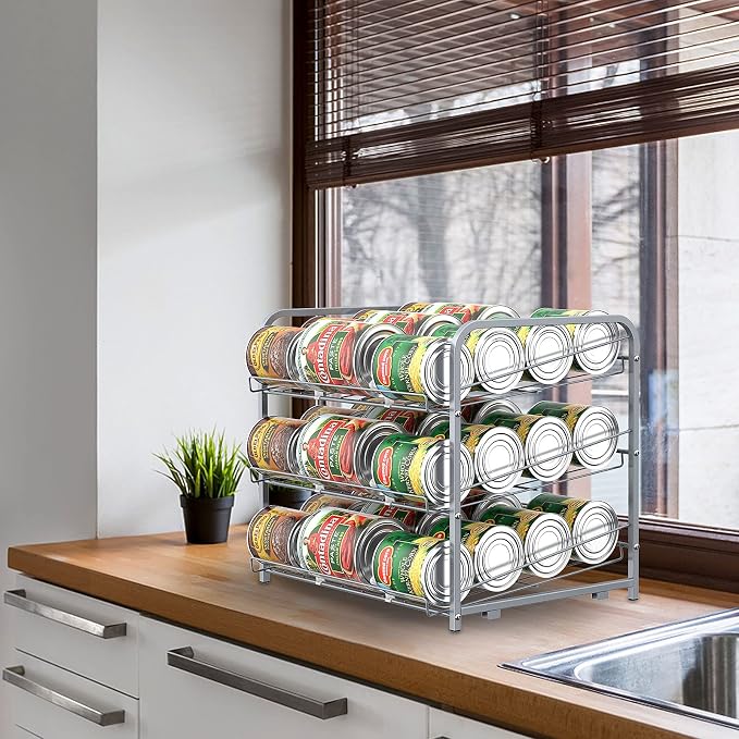BTY Can Organizer for Pantry Stackable 2 Pack, Can Storage Organizer Rack - Image 7