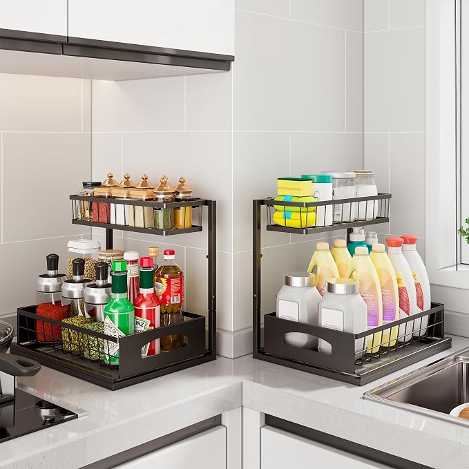 Under Sink Organizer and Storage, Height Adjustable Cabinet Organizer - Image 6