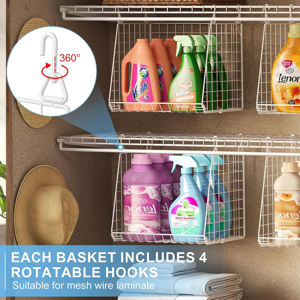 3-Pack Extra-Tall 13.6'' Hanging Laundry Basket Organizer, Foldable