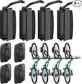 4 Pack Bike Rack Garage, Bike Wall Mount Heavy Duty, Holds 77 Lbs, Swivel Bike by Pegzone