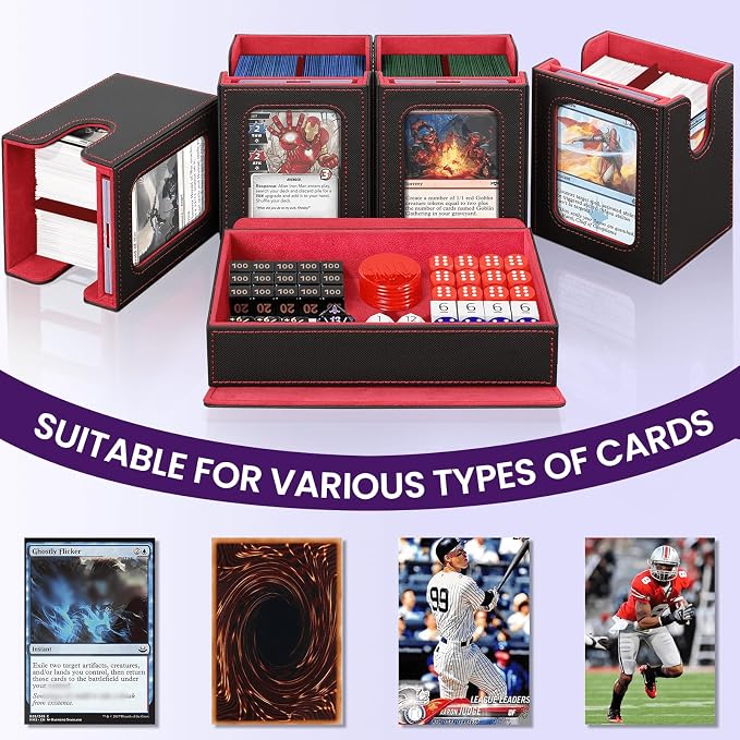 Card Storage Box for MTG with Commander Display for Trading Cards 400+ - Image 7