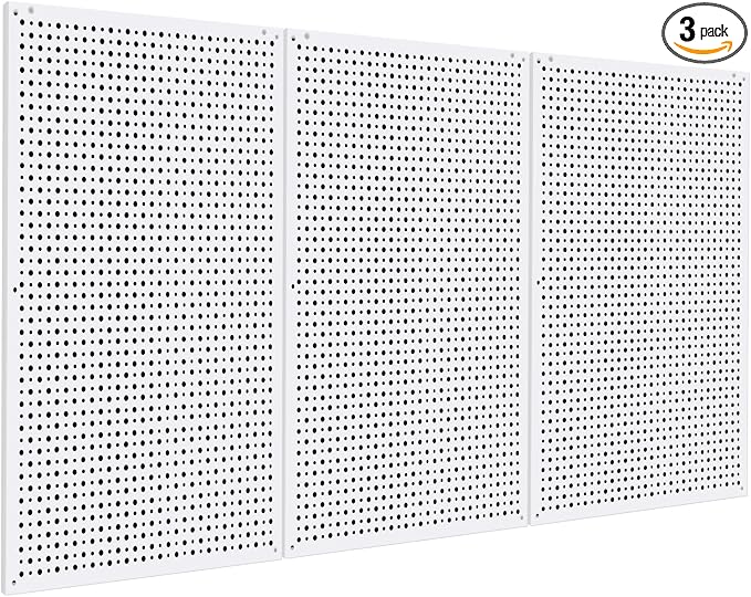 Pegboard Rack Garage Storage, Steel Pegboard Heavy Duty- 3 Pack 16-Inch X by Daanxw