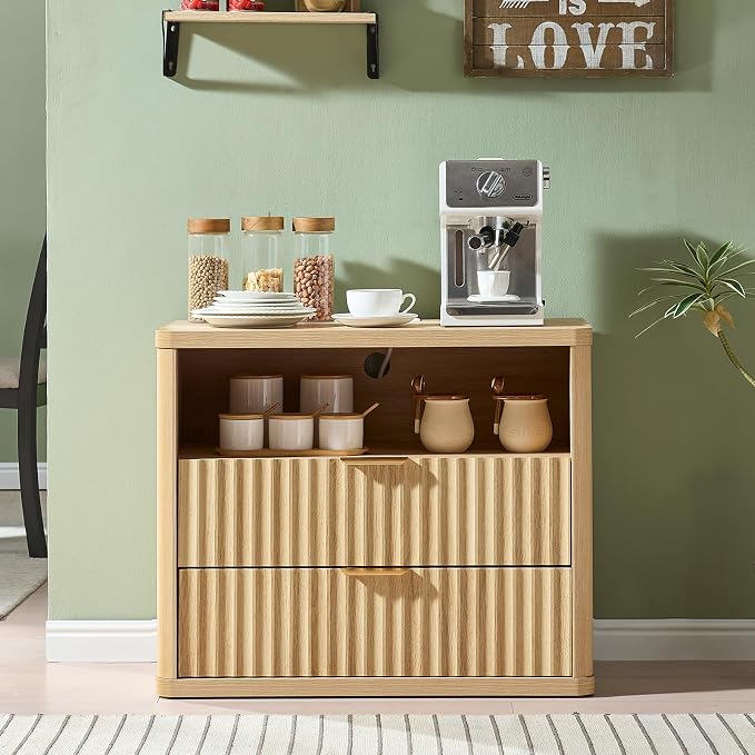 LEYAOYAO 31" Wide Fluted Nightstand - Image 4