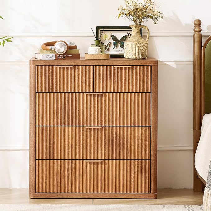 LEYAOYAO Fluted 5 Drawers Dresser - Image 4