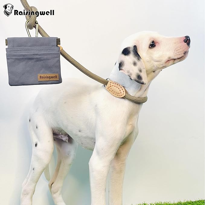 Dog Treat Pouch, Small Cotton Pocket Sized Training Holder, Hand Free Walking - Image 5