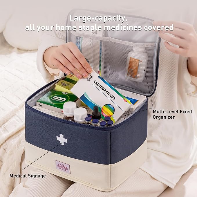 Medication Organizer Storage Bag, Large Capacity Portable Pill Bottle Organizer - Image 2