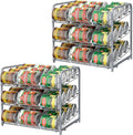 BTY Can Organizer for Pantry Stackable 2 Pack, Can Storage Organizer Rack by BTY