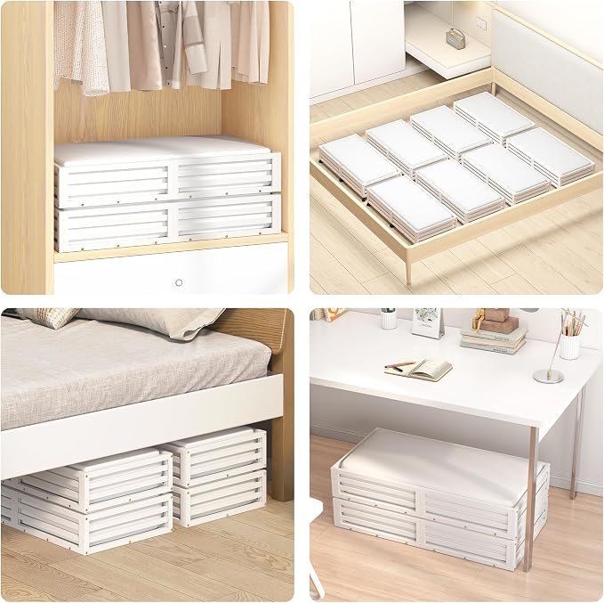 Wisuce Bamboo Under Bed Storage Containers- Underbed Organizer - Image 5