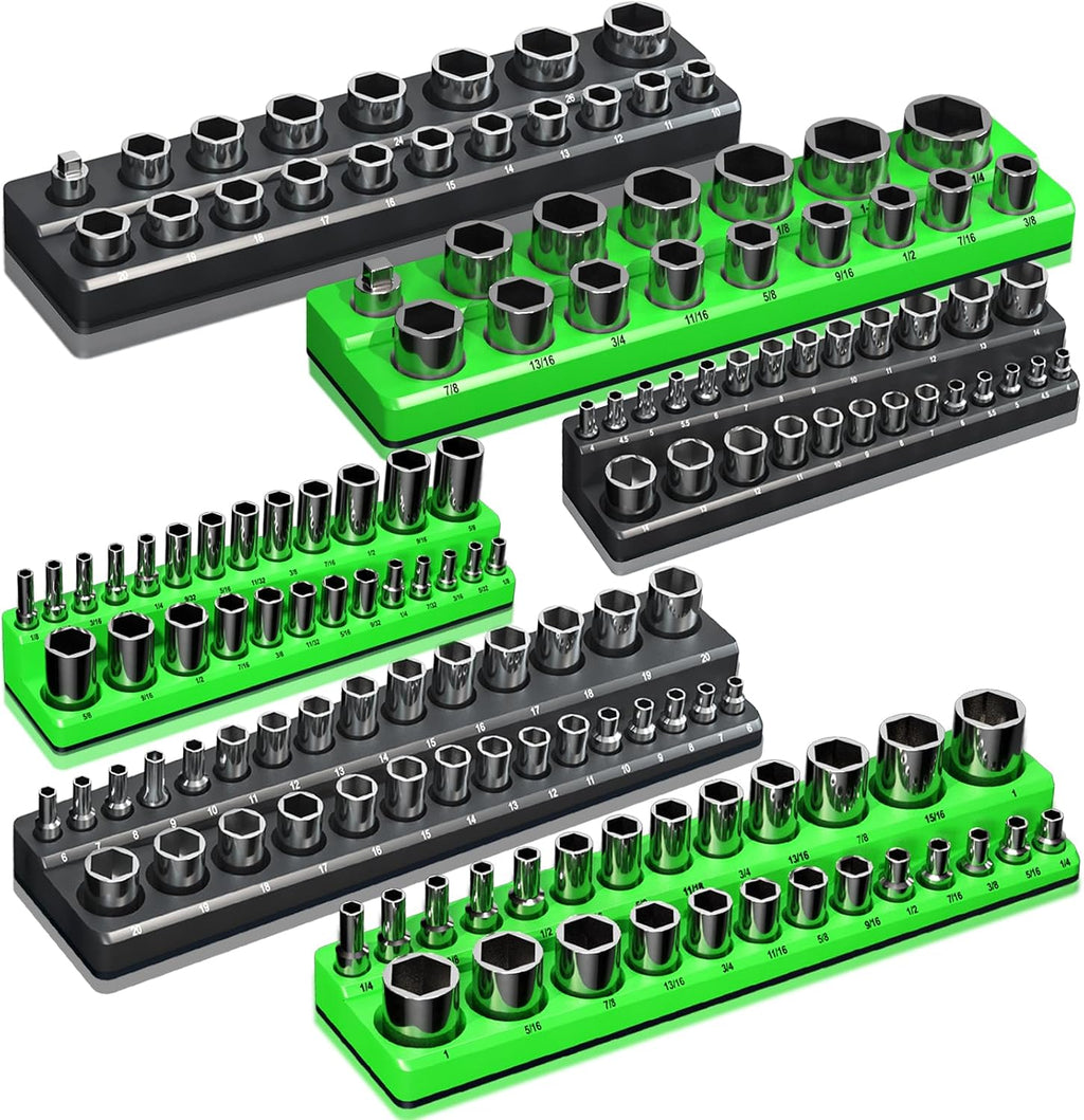 Magnetic Socket Organizer Holder Set For Tool Box Drawer, Toolbox