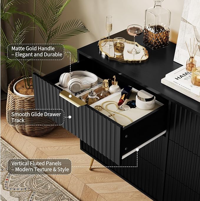 Garvee Fluted Dresser for Bedroom - Image 4