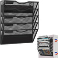 5-Tier Magnetic File Holder, No Drilling Installation File Cabinet Organizer by LQPAFZ