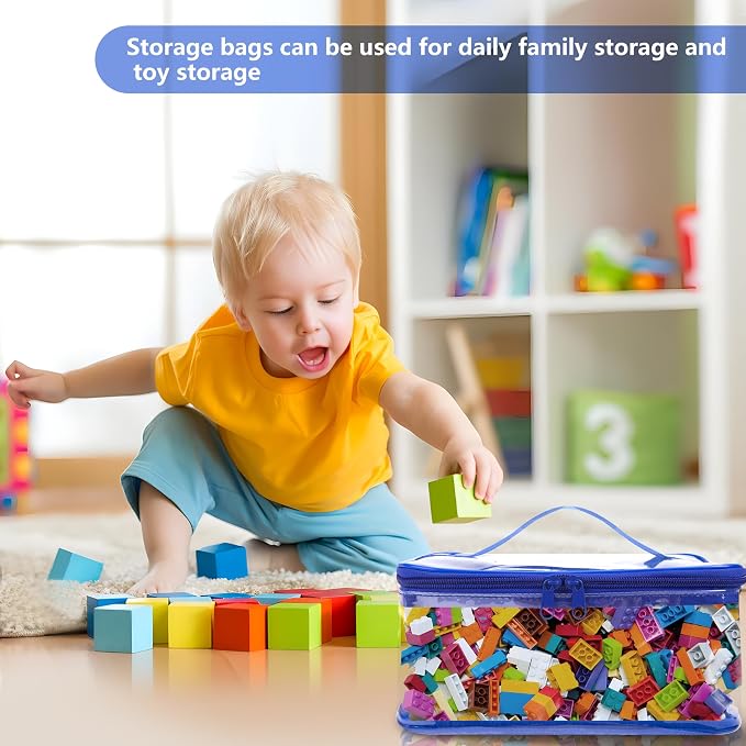 3 Packs Clear Toy Storage Bags- 9.4 x 6.7 x 4.3 Inch Transparent PVC Toy - Image 5