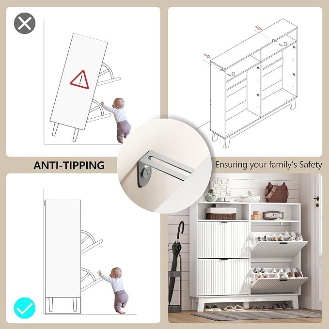 Shoe Cabinet Storage for Entryway - Image 6