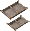 Navaris Faux Leather Tray Set by Navaris