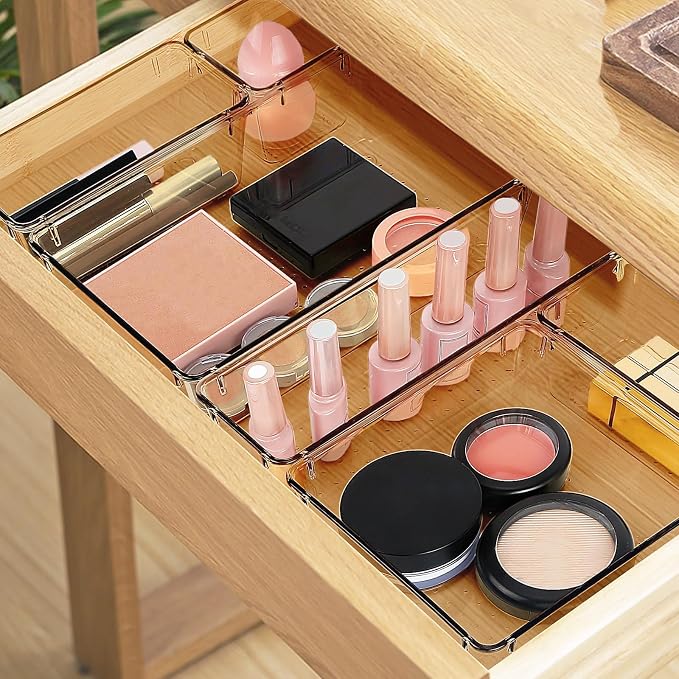16 PCS Drawer Organizer Set, 5 Varied Size Bathroom and kitchen Drawer cabinet - Image 5