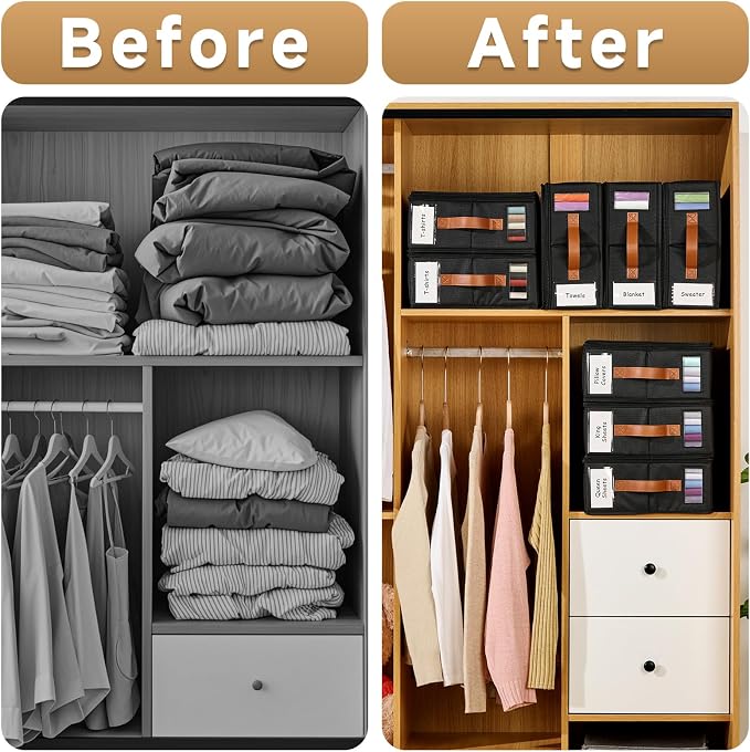 6pack Bed Sheet Organizer, Foldable Linen Closet Organizers and Storage - Image 2