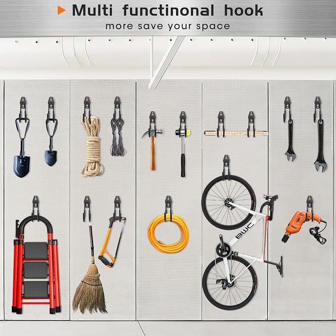 Garage Hanging Hooks Wall Mount, Garage Tool Storage Hooks, Wall Hangers - Image 7