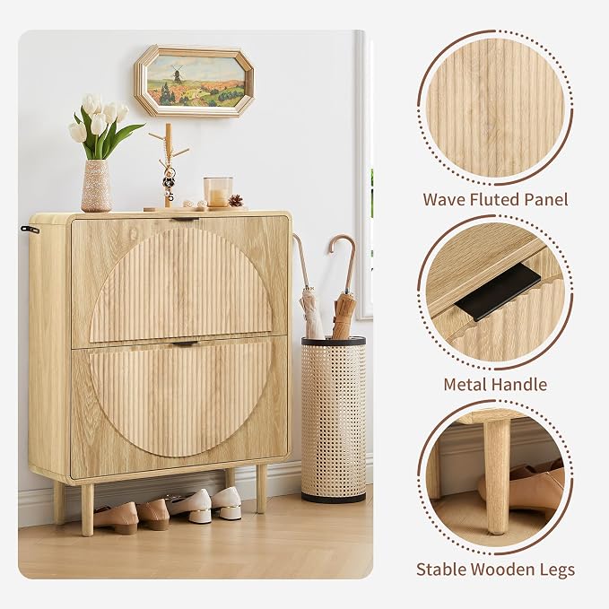Turtle&Myrtle Modern Shoe Storage Cabinet - Image 7