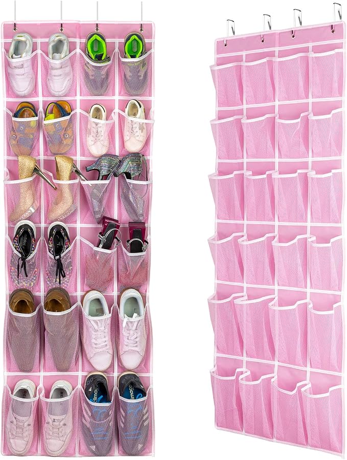 2 Pack Hanging Shoe Organizer，Over Door Shoe Organizer - Image 7