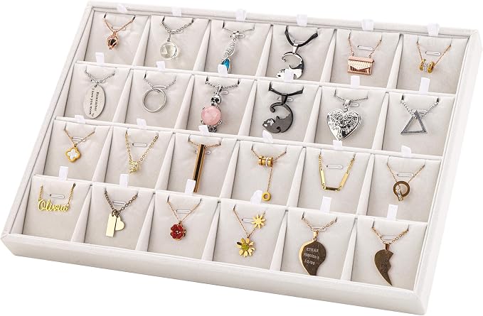 Mornajina 24 Grids Stackable Jewelry Tray Organizer by Mornajina
