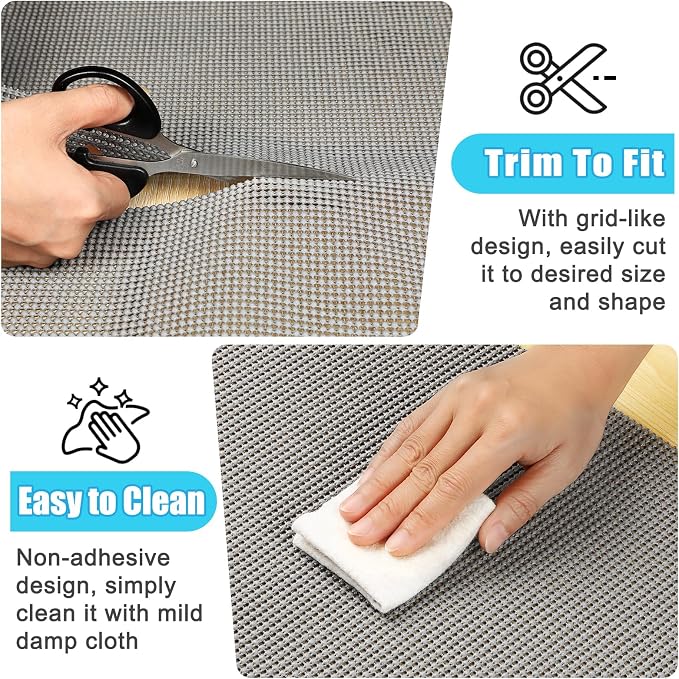 Songrey Non-Adhesive Drawer and Shelf Liner, Non Slip Cabinet Liners, Protect - Image 5